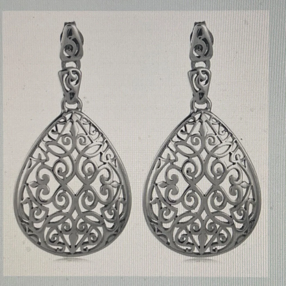 Southern Gates Teardrop Dangle Post Earrings - Picture 5 of 5